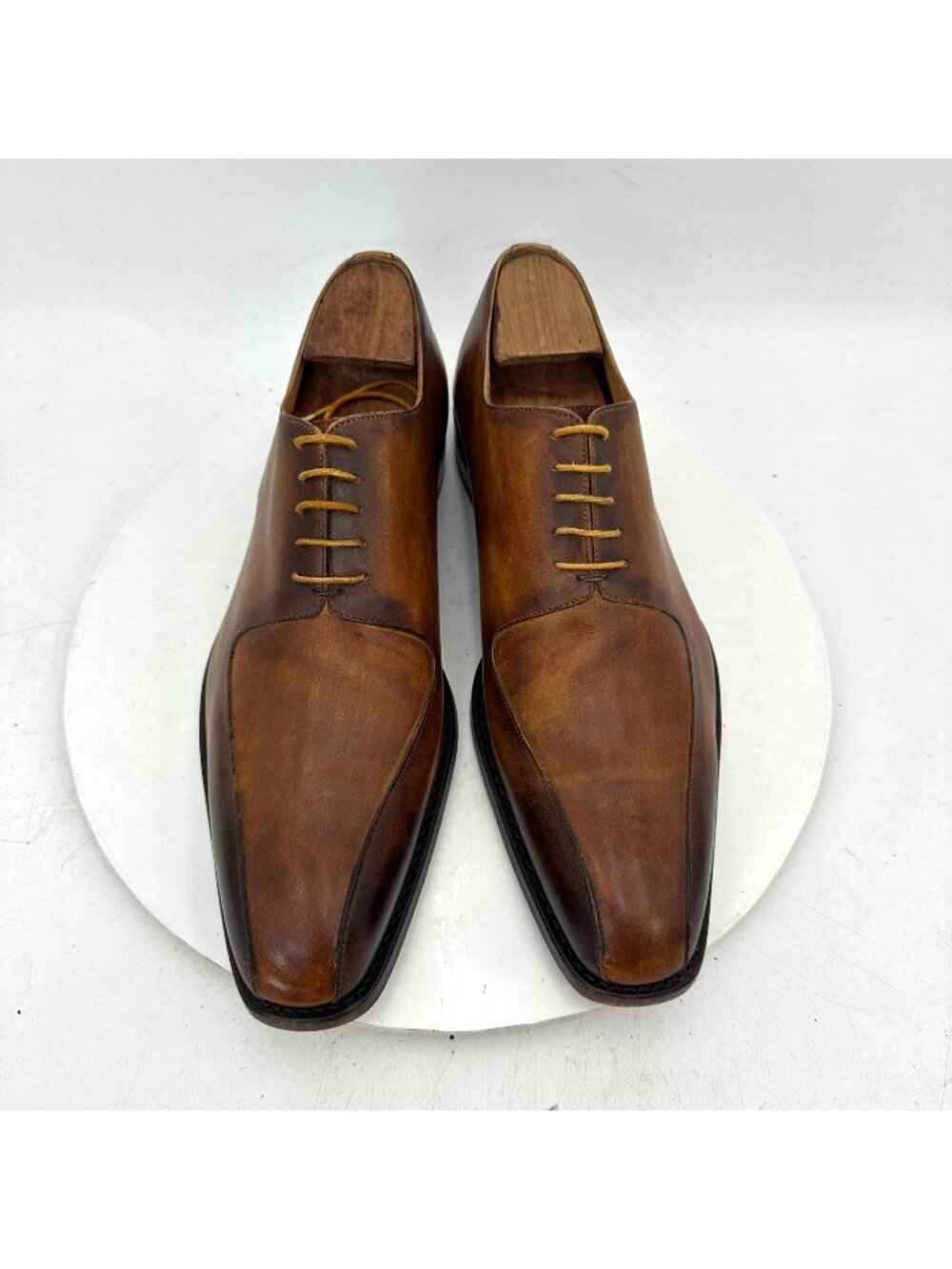 Calzoleria Harris for Barneys New York Men Size 8 Brown Leather Oxford Italy